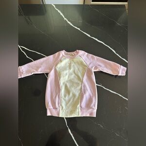 Marni Light Pink and Cream Kids Sweatshirt Dress